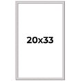 thumbnail image 1 of 20x33 Frame Silver Inner Slope Bevel Picture Frame | 1 Inch Moulding Width | 0.75 Inch Rabbet Depth, 1 of 8