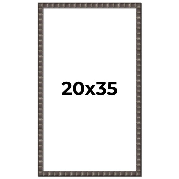 20x35 Frame Black Brown Chestnut Mosaic Solid Wood Picture Frame | 1.125 Inch Moulding Width |