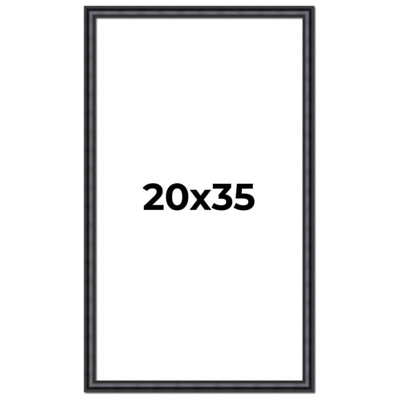 20x35 Frame Black Real Wood Picture Frame Width 1.25 inches | Interior Frame Depth 0.5 inches |