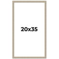 thumbnail image 1 of 20x35 Frame Grey Solid Wood Picture Frame Width 1 Inches | Interior Frame Depth 0.5 Inches |, 1 of 8