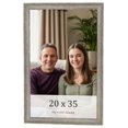 thumbnail image 1 of 20x35 Frame Grey Solid Wood Picture Frame Width 1 Inches | Interior Frame Depth 0.5 Inches |, 1 of 8