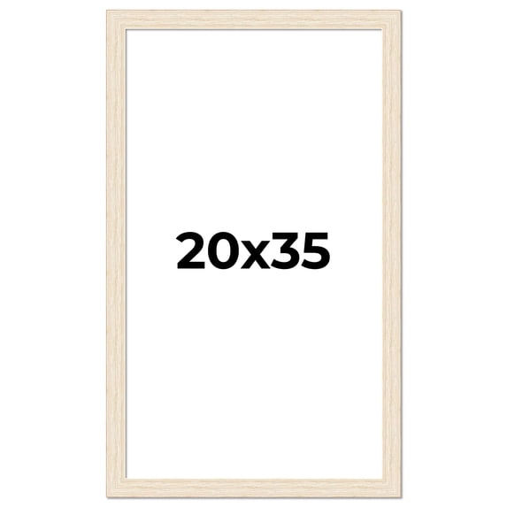 20x35 Frame White Real Wood Picture Frame Width 1.5 inches | Interior Frame Depth 0.5 inches | Barn