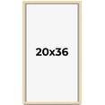 thumbnail image 1 of 20x36 Frame Beige Real Wood Picture Frame Width 0.75 inches | Interior Frame Depth 0.5 inches |, 1 of 8