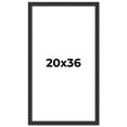 thumbnail image 1 of 20x36 Frame Black Real Wood Picture Frame Width 1.25 Inches | Interior Frame Depth 0.5 Inches |, 1 of 8