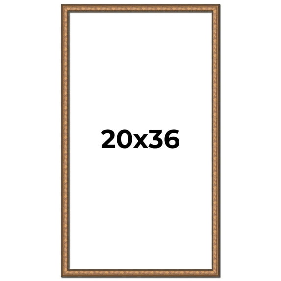 20x36 Frame Gold Real Wood Picture Frame Width 1.25 inches | Interior Frame Depth 0.5 inches |