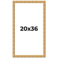 thumbnail image 1 of 20x36 Frame Gold Rustic Solid Wood Picture Frame | 1.25 Inch Wide Moulding | Rustique Gold, 1 of 8