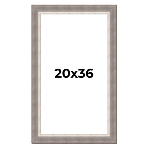 20x36 Frame Grey Real Wood Picture Frame Width 2.75 Inches | Interior Frame Depth 0.5 Inches |