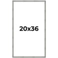 thumbnail image 1 of 20x36 Frame Silver Grey Distressed Solid Wood Picture Frame | 0.75 Inch Moulding Width | Interior, 1 of 8