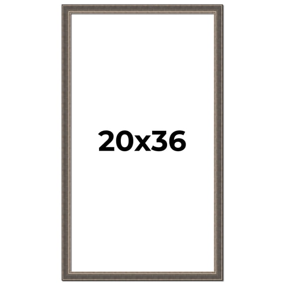 20x36 Frame Silver Real Wood Picture Frame Width 1.25 Inches | Interior Frame Depth 0.5 Inches |
