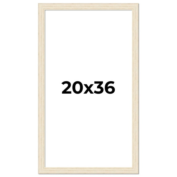 20x36 Frame White Real Wood Picture Frame Width 1.5 inches | Interior Frame Depth 0.5 inches | Barn
