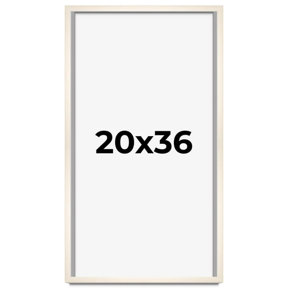 20x36 Frame White Wheat Solid Wood Picture Frame | Moulding Width 0.75 Inches | Interior Depth 0.5