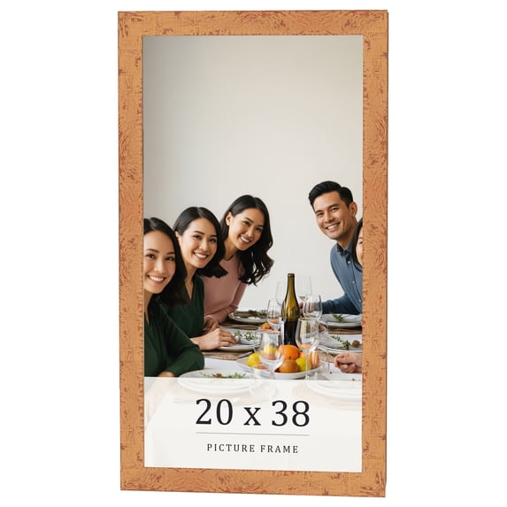 20x38 Frame Beige Real Wood Picture Frame Width 1.25 inches | Interior Frame Depth 0.5 inches |