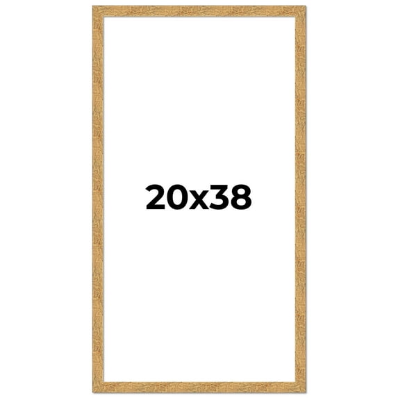20x38 Frame Beige Real Wood Picture Frame Width 1.25 inches | Interior Frame Depth 0.5 inches |
