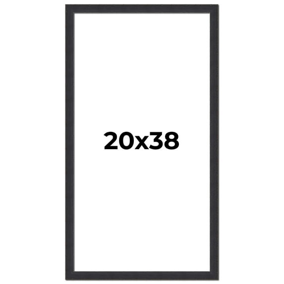 20x38 Frame Black Real Wood Picture Frame Width 1.25 Inches | Interior Frame Depth 0.5 Inches |