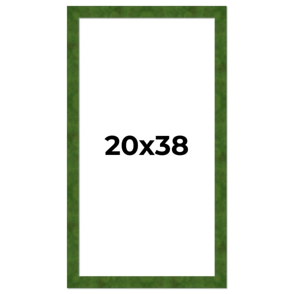 20x38 Frame Green Burl Solid Wood Picture Frame | 1.75 Inches Moulding Width | Interior Frame Depth