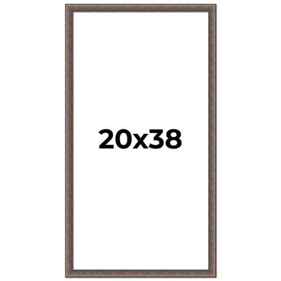 20x38 Frame Silver Real Wood Picture Frame Width 1.25 Inches | Interior Frame Depth 0.5 Inches |