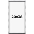 thumbnail image 1 of 20x38 Shadow Box Frame Silver | 1.375 Inches Deep Real Wood Contemporary Shadowbox Display Frame |, 1 of 7