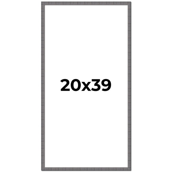 20x39 Frame Blue Kingsley Pewter Solid Wood Picture Frame Width 0.75 Inches |Interior Depth 0.5
