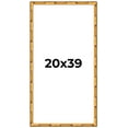 thumbnail image 1 of 20x39 Frame Gold Bamboo Picture Frame - Complete Modern Photo Frame Includes UV Acrylic Shatter, 1 of 8