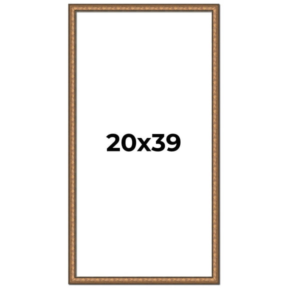 20x39 Frame Gold Real Wood Picture Frame Width 1.25 inches | Interior Frame Depth 0.5 inches |
