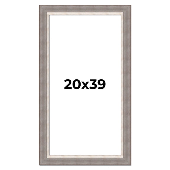 20x39 Frame Grey Real Wood Picture Frame Width 2.75 Inches | Interior Frame Depth 0.5 Inches |