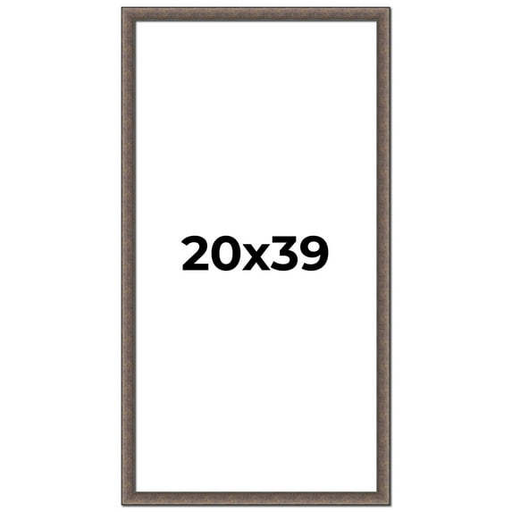 20x39 Frame Silver Real Wood Picture Frame Width 1.25 Inches | Interior Frame Depth 0.5 Inches |