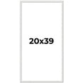 thumbnail image 1 of 20x39 Frame White Real Wood Picture Frame Width 0.75 inches | Interior Frame Depth 0.5 inches |, 1 of 8