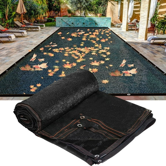 20x40 FT Pool Leaf Cover for Inground and Above Ground Rectangle Swimming Pools Durable Mesh Pool Cover with Grommets,Pool Leaf Net for Leaf Protection.