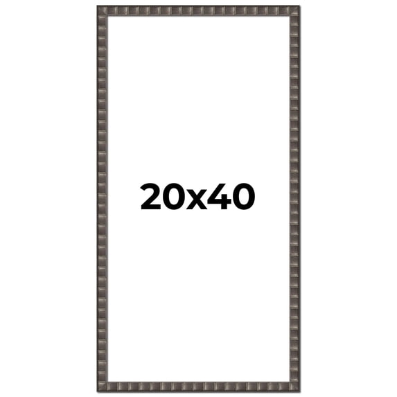 20x40 Frame Black Brown Chestnut Mosaic Solid Wood Picture Frame | 1.125 Inch Moulding Width |