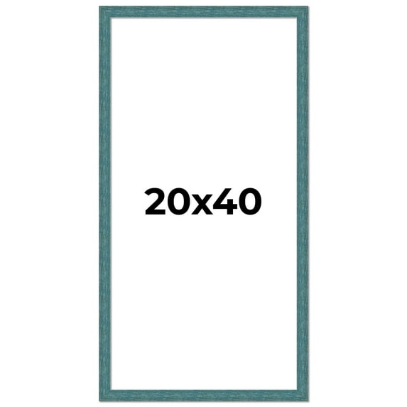 20x40 Frame Blue Rustic Barnwood Solid Wood Picture Frame Width 1.25 Inches | Interior Depth 0.5