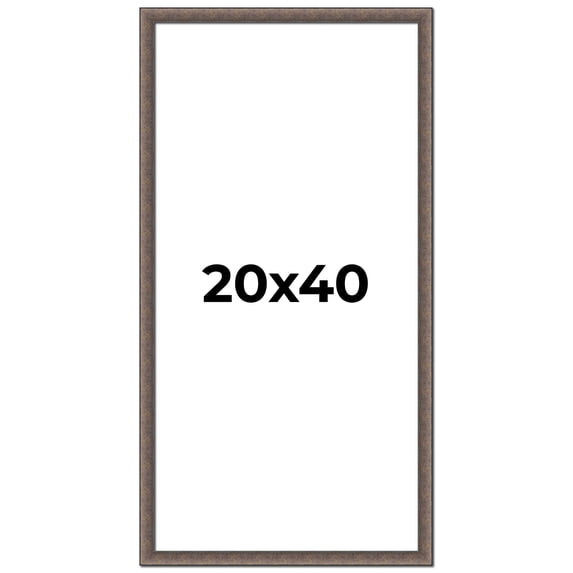 20x40 Frame Silver Real Wood Picture Frame Width 1.25 Inches | Interior Frame Depth 0.5 Inches |