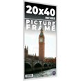 thumbnail image 1 of 20x40 Frame White Solid Wood Picture Frame Includes UV Acrylic Shatter Guard Front, Acid Free Foam, 1 of 8