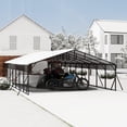 thumbnail image 1 of 20x40 Heavy Duty Metal Carport with Galvanized Steel Roof, Extra Tall All-Weather RV Shelter, Upgraded Base Metal Garage for Cars, Boats, Tractors & Vehicles, 1 of 8