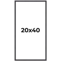 20x40 Rustic Brown Real Wood Picture Frame Width 0.75 inches | Interior Frame Depth 0.5 inches |