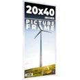 thumbnail image 1 of 20x40 Silver Wood Panoramic Frame - UV Acrylic, Foam Board Backing, Hanging Hardware, 1 of 8