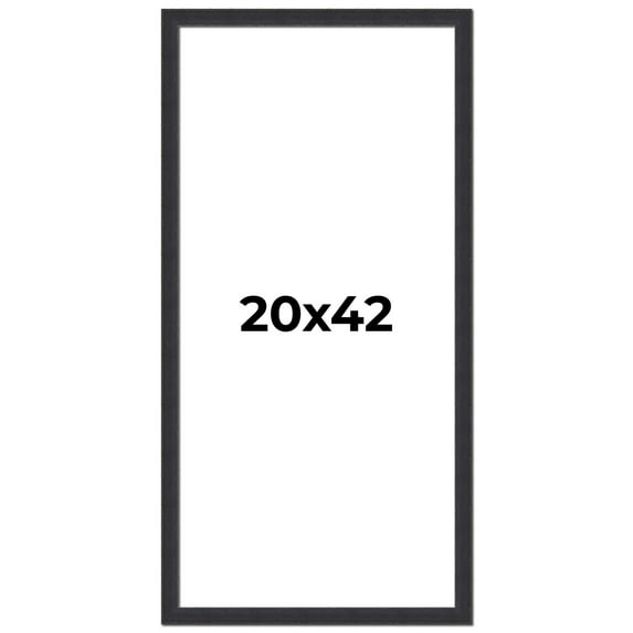 20x42 Frame Black Real Wood Picture Frame Width 1.25 Inches | Interior Frame Depth 0.5 Inches |