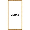 thumbnail image 1 of 20x42 Frame Gold Bamboo Solid Wood Picture Frame | 1 Inch Moulding Width | Interior Frame Depth, 1 of 8