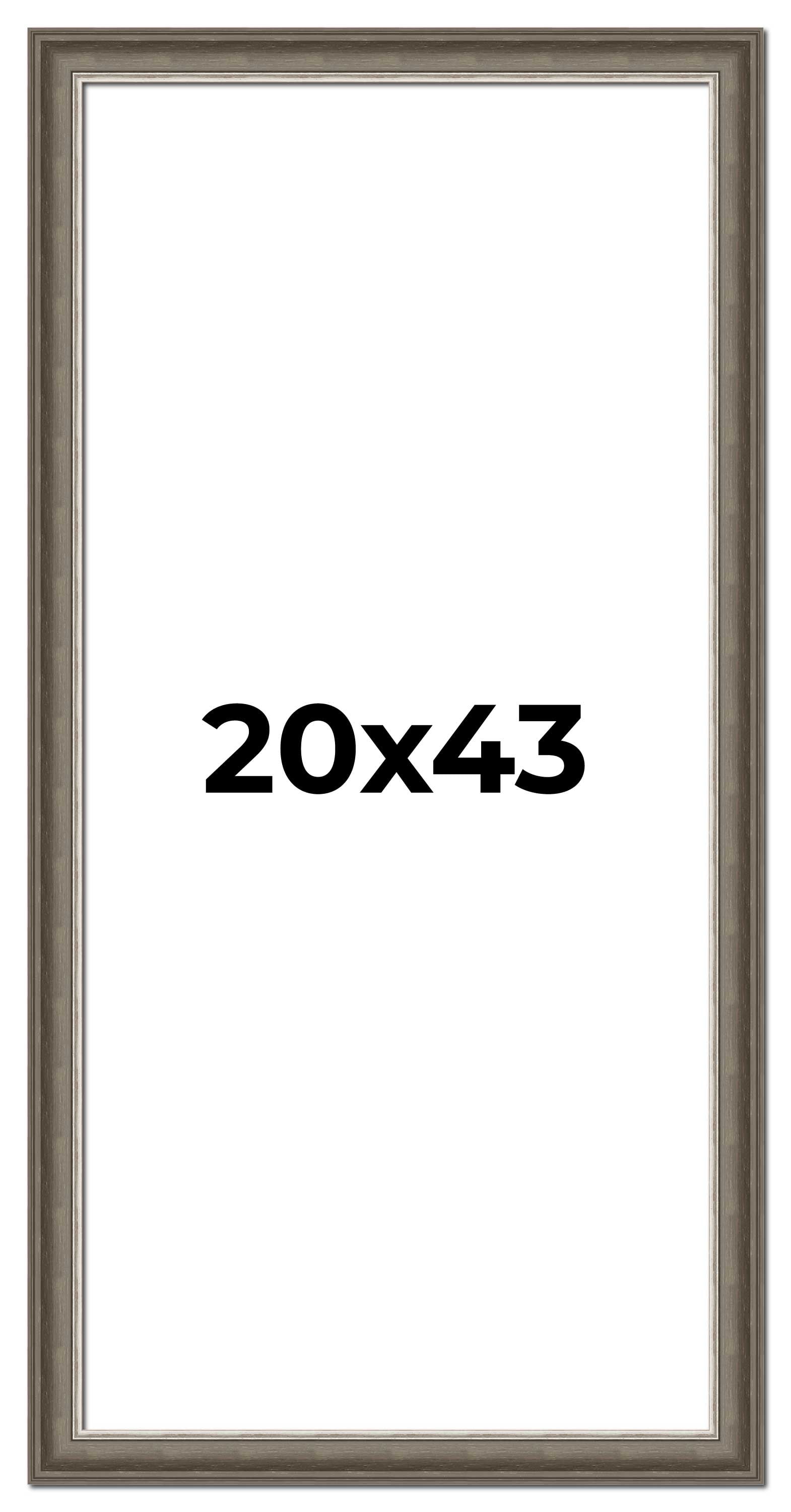 20x43 Frame Brown Solid Wood Picture Frame | 1.75 Inch Moulding Width ...