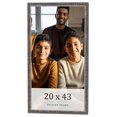 thumbnail image 1 of 20x43 Frame Silver Grey Distressed Solid Wood Picture Frame | 0.75 Inch Moulding Width | Interior, 1 of 8