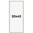 thumbnail image 1 of 20x43 Shadow Box Cream of Wheat White Washed Display Frame | 0.875 Inches Deep Solid Wood Shadowbox, 1 of 8