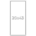 thumbnail image 1 of 20x43 Shadow Box Frame White | 1 Inches Deep Real Wood Contemporary Shadowbox Display Frame | UV, 1 of 6