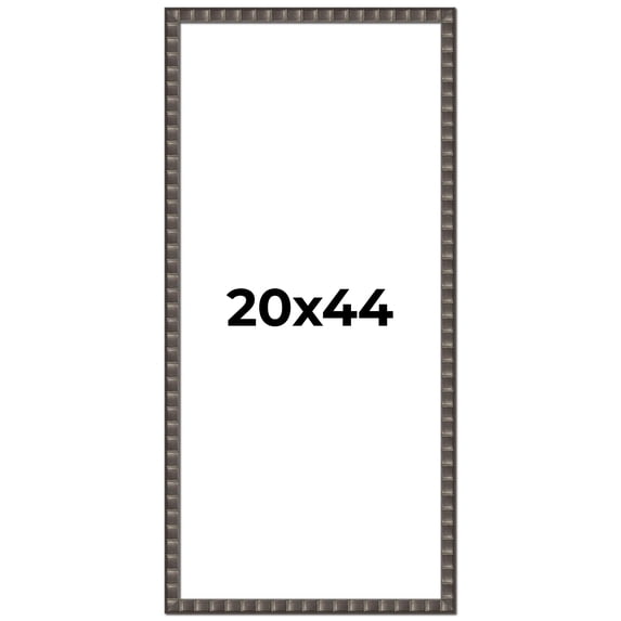 20x44 Frame Black Brown Chestnut Mosaic Solid Wood Picture Frame | 1.125 Inch Moulding Width |
