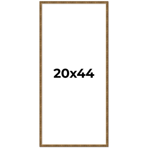20x44 Frame Gold Kingsley Distressed Solid Wood Picture Frame Width 0.75 Inches | Interior Frame