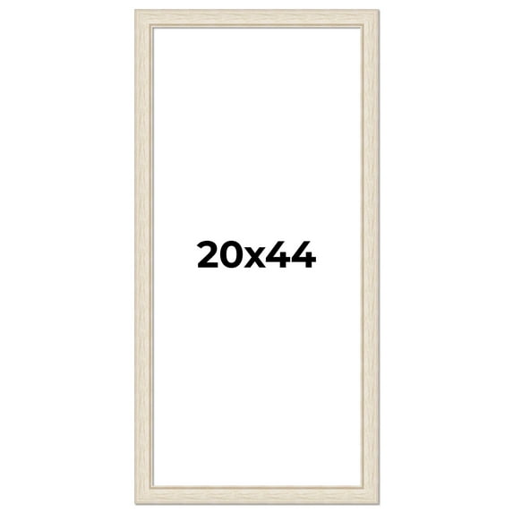 20x44 Frame White Real Wood Picture Frame Width 1.75 inches | Interior Frame Depth 0.5 inches |