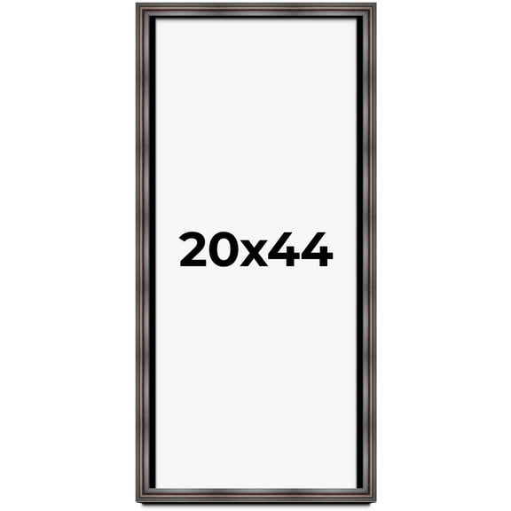 20x44 Shadow Box Frame Brown Cherry | 2.625 Inches Deep Pine Wood Traditional Shadowbox Display