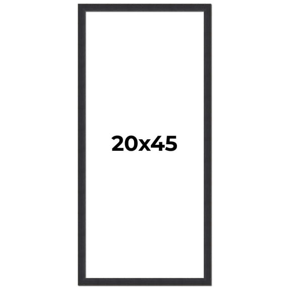 20x45 Frame Black Real Wood Picture Frame Width 1.25 Inches | Interior Frame Depth 0.5 Inches |