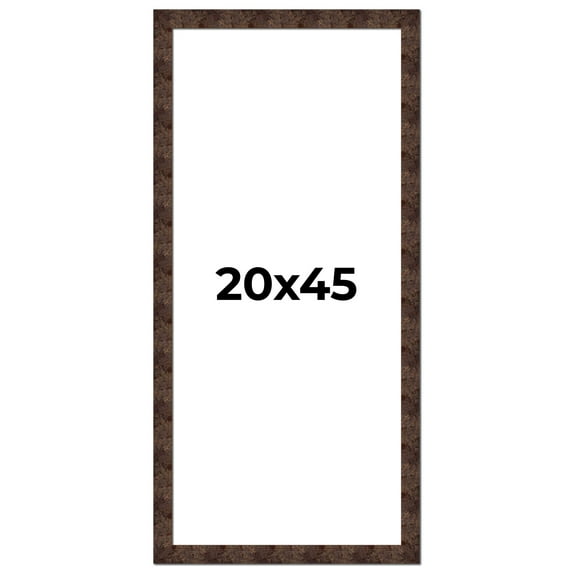 20x45 Frame Brown Burl Real Wood Picture Frame Width 1.625 Inches | Interior Frame Depth 0.5 Inches
