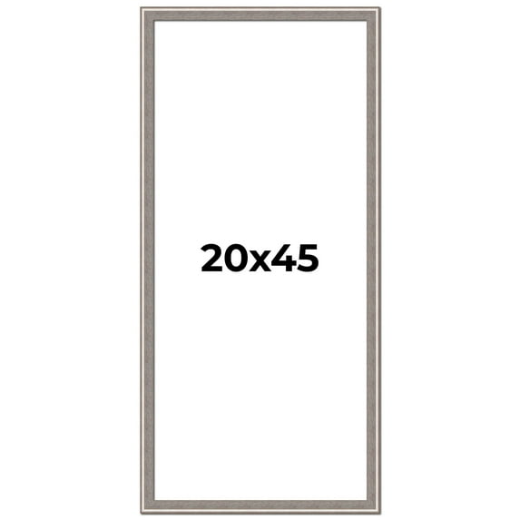 20x45 Frame Grey Real Wood Picture Frame Width 1.25 inches | Interior Frame Depth 0.5 inches | Hans