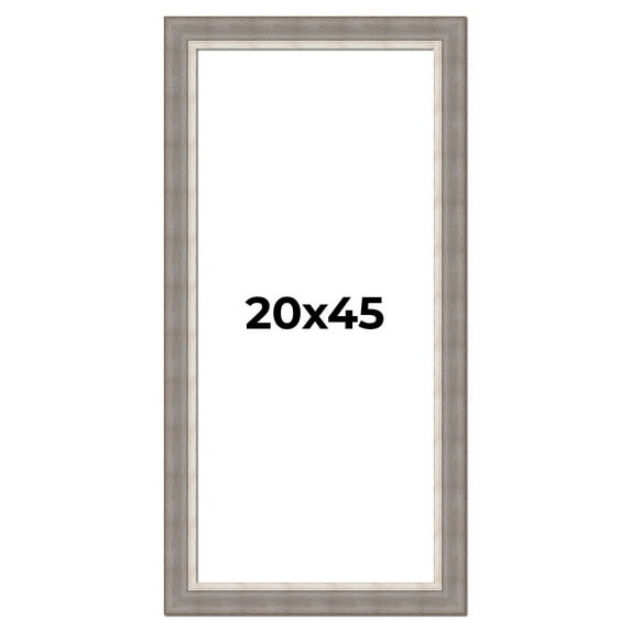 20x45 Frame Grey Real Wood Picture Frame Width 2.75 Inches | Interior Frame Depth 0.5 Inches |