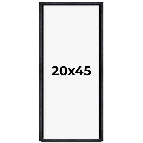 20x45 Shadow Box Frame Black | 1 Inches Deep Real Wood Farmhouse Shadowbox Display Frame | UV